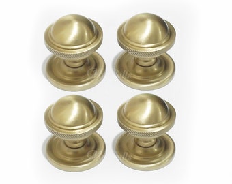 1.77" Big Brass Classic Knob Pulls - Cabinet Solid Brass Drawer Handle Knob Pulls - lacquered Raw Brass Finish