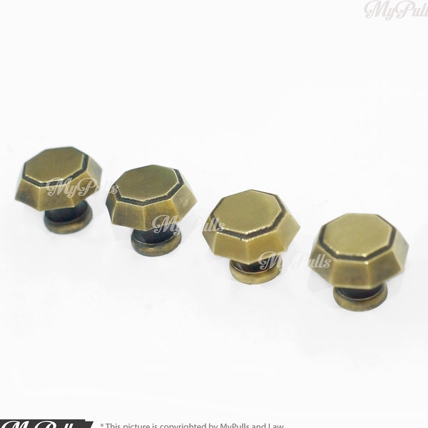 SOLID BRASS Retro Bottle Caps knob Pulls Handle Cabinet Drawer Dresser Kitchen Knob Pulls Handle