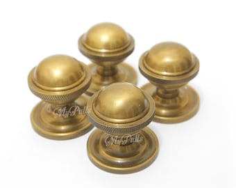1.77&quot; in Big Brass Classic Knob Pulls | Cabinet Solid Brass Drawer Handle Knob Pulls