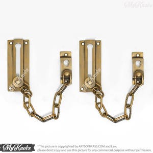 3.22&quot; inches Solid Brass Western Door Chain Strap Latch Door / Chain Pull door Lock Latch