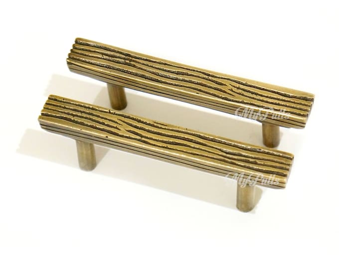 Solid Brass Wooden Closet Handles – Retro Brass Door Knob Pulls for Cabinets and Furniture