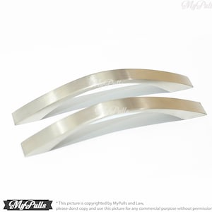 Solid Brass Silver Doff Pulls – 6.69&quot; Western Cabinet & Drawer Pulls (Set of 2)