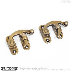 Solid Brass Box Latch 1.61 Inch – Vintage Jewelry Trunk Lock Box Latch, Jewelry Trunk Lock (1.61")