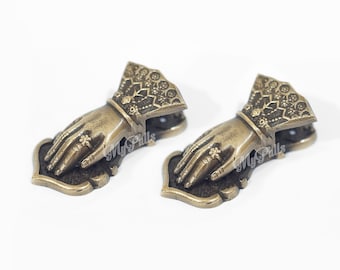 Solid Brass Ladies Finger Paperclip DeskNote Planer Book Binder Paper clip Decorated