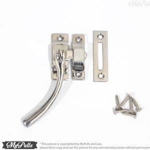 Solid Brass Silver Door Latch Lock | Swing Lock Handle Gate Door Inside and outside style Lock