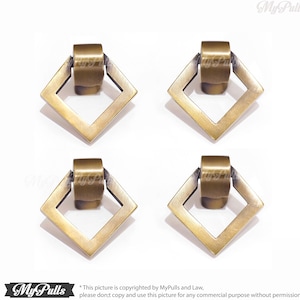 Lot of 4 Solid Brass Classic Retro Pulls, Drawer handles, Cupboard Door Pulls handles, Door knobs, Desk Drawer Pulls handle
