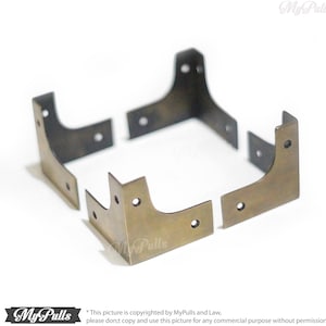 Solid brass corner protectors 2.5 x 2.5 inch gold finish