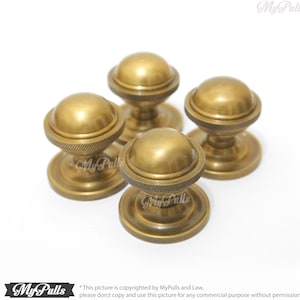 1.77" in Big Brass Classic Knob Pulls | Cabinet Solid Brass Drawer Handle Knob Pulls