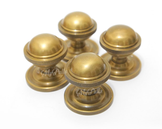 1.77" in Big Brass Classic Knob Pulls | Cabinet Solid Brass Drawer Handle Knob Pulls