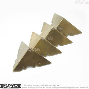 3.00" in 4 pcs Solid Brass Retro Corner | Flat Trunk Corner Table / Box / Protector Guard