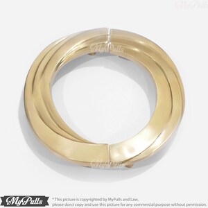 6.70&quot; inches BRUSHED BRASS Swirl Round Solid Brass Drawer Handles, Brass Pulls,Cupboard Drawer handles, Kitchen Door Handles