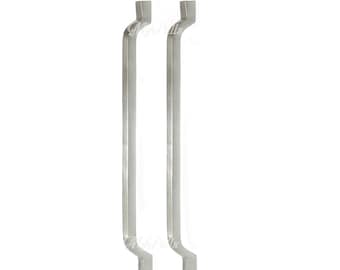 11.88 inches Solid Brass Silver Doff Handle Closet Cabinet Drawer Pull