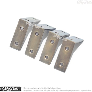 1.96&quot; Lot 4 pcs Brass Corner Trunk Protector | Retro Solid Brass Trunk Corner Table / Box / Protector Guard Decor