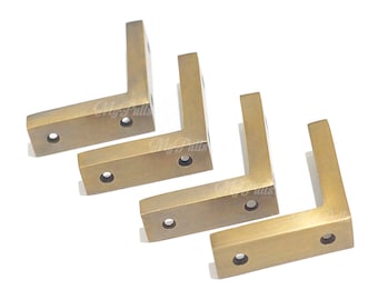 Two Legs Solid Brass Corner Protector | Table Corner Protector, Cabinet Trunk Corner Protector Solid Brass Corner Protector