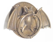 FREE SHIPPING - 6.70 quot in Solid Brass Retro Bats Door Knocker Front Door Brass Bat Wings Detail Door Decor