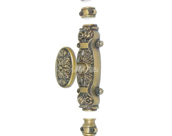 Set Solid Brass Classic Espagnolette Cremone Bolt Latch Door Lock and Bolt set