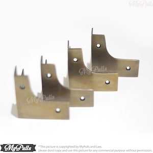 solid brass corner protectors for cabinets set of 4
