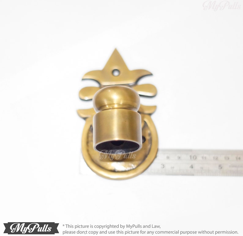 Set Solid Brass Classic Curtain Rods Finials Final Holder Etsy