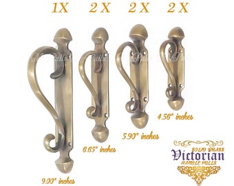 Solid Brass VICTORIAN Handle Pulls Cabinet Drawer Dresser Knob Handle Pulls