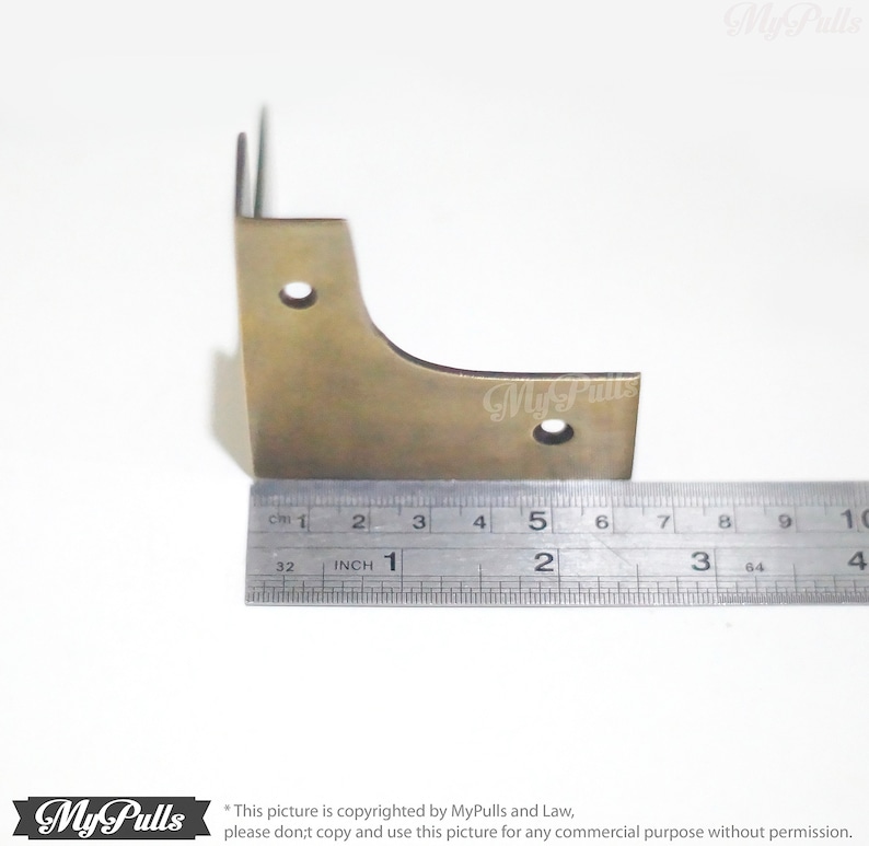 Furniture corner protectors solid brass Antique color