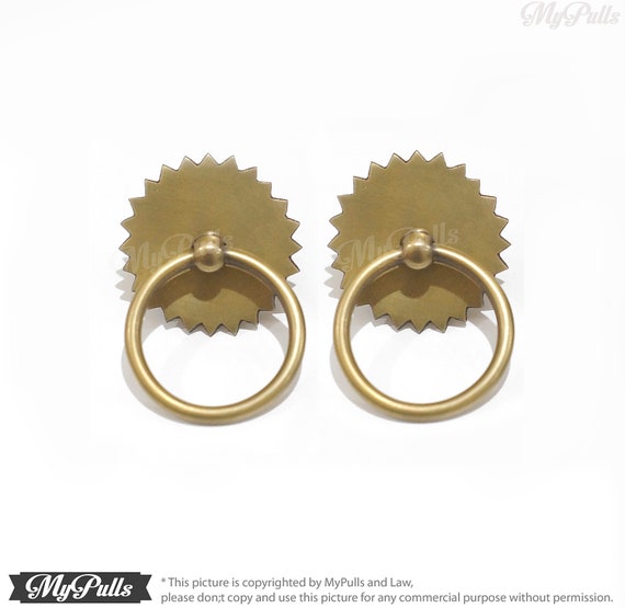 slim fit dress slacks Brushed Brass Ring Pulls Round 4" | Prima Decorative Hardware