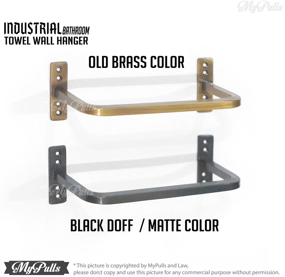 Solid Brass Industrial Bathroom Towel Rack Hanger Holder Wall Hanger