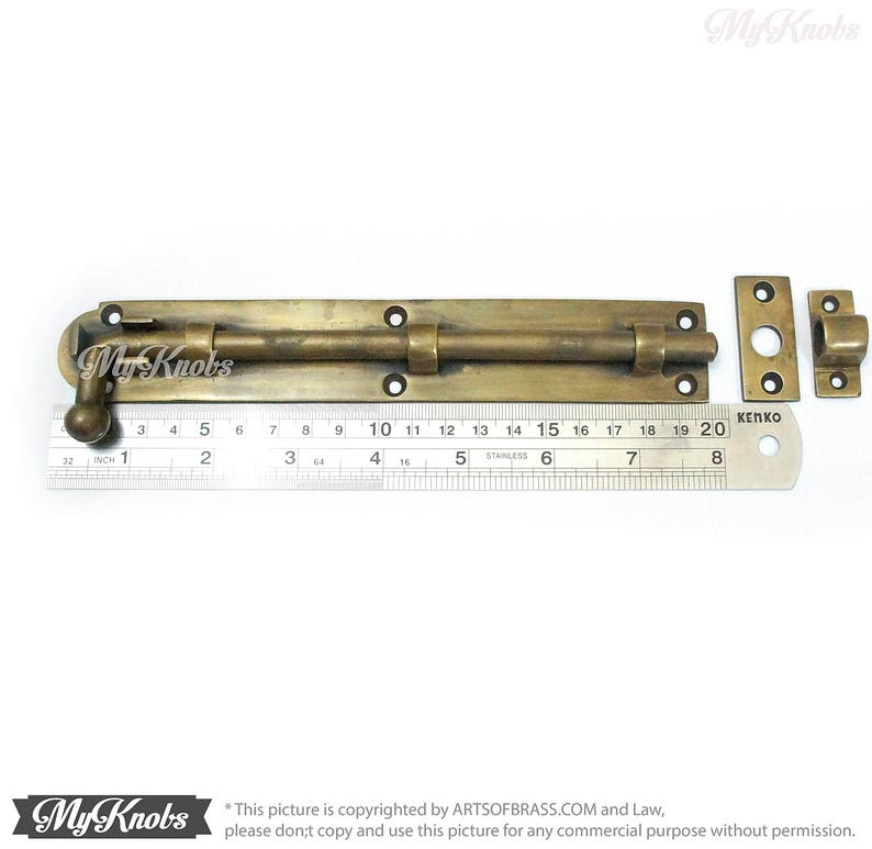 Solid Brass Gate Door Latch Slot Vintage Western Door Safe Etsy