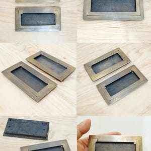 Solid brass recessed pull handles for pocket and sliding doors