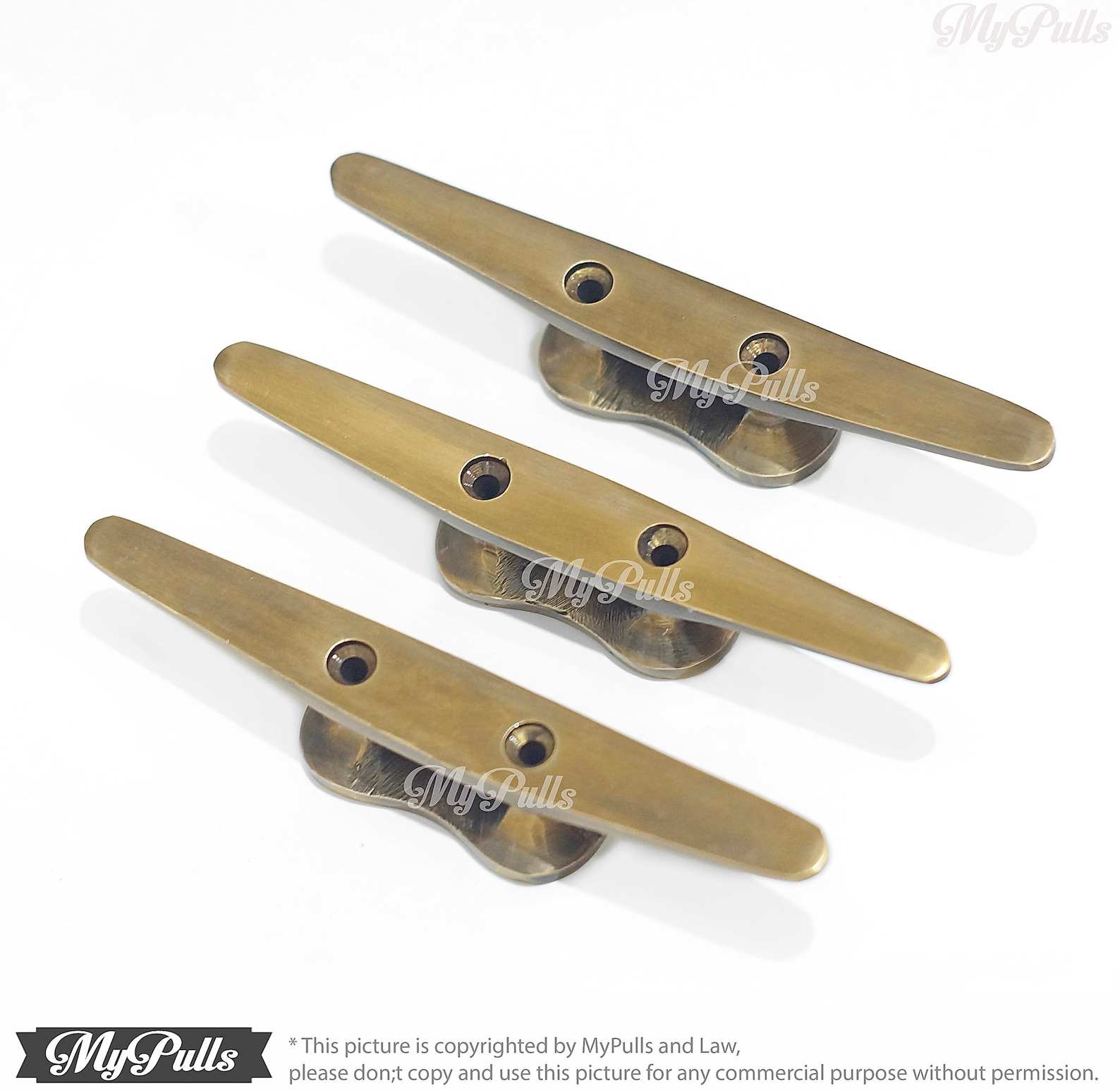 5.51 Lot 3 Pcs Solid Brass Boat Cleats Hooks Retro Etsy