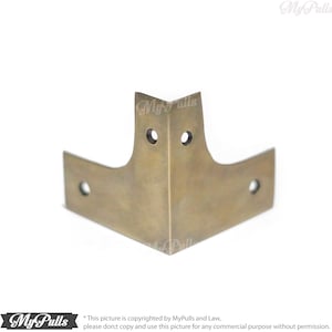 Retro brass corner protectors for wooden furniture