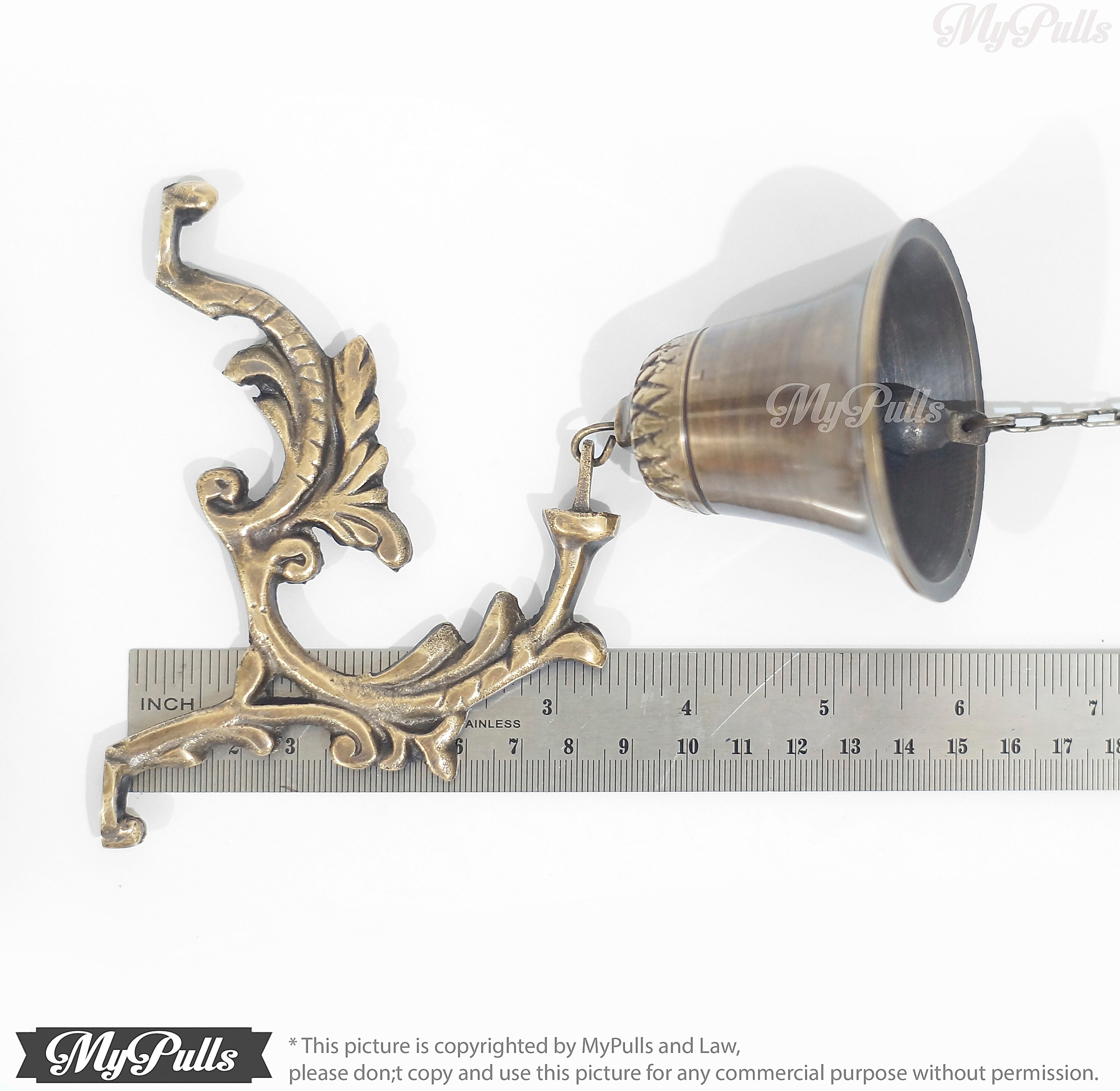 5.90 inches Solid Brass Retro Door Bell Classic Gate Etsy