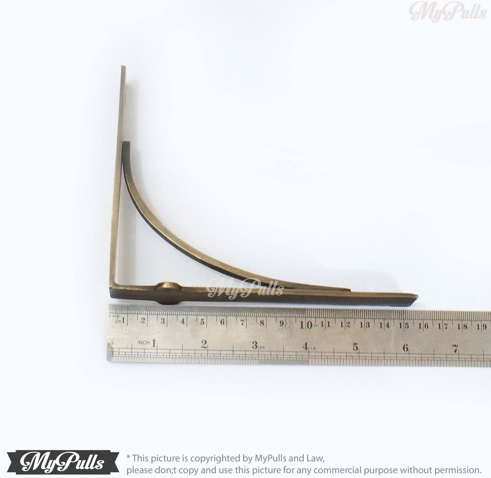 Set of 2 SOLID BRASS Wall Shelf Bracket Retro Industrial Etsy