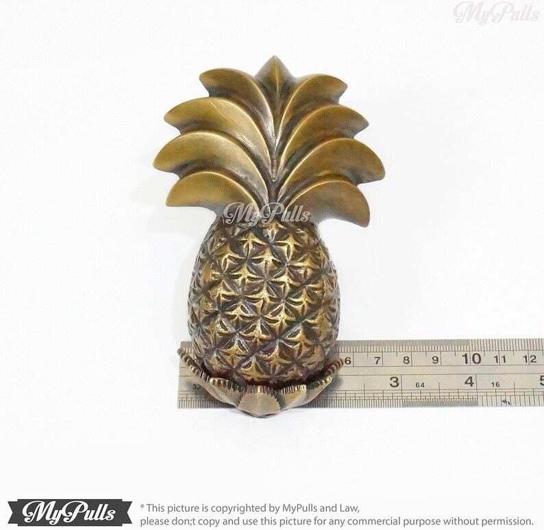 4.80 Solid Brass Retro Pineapple Pull Knob Etsy