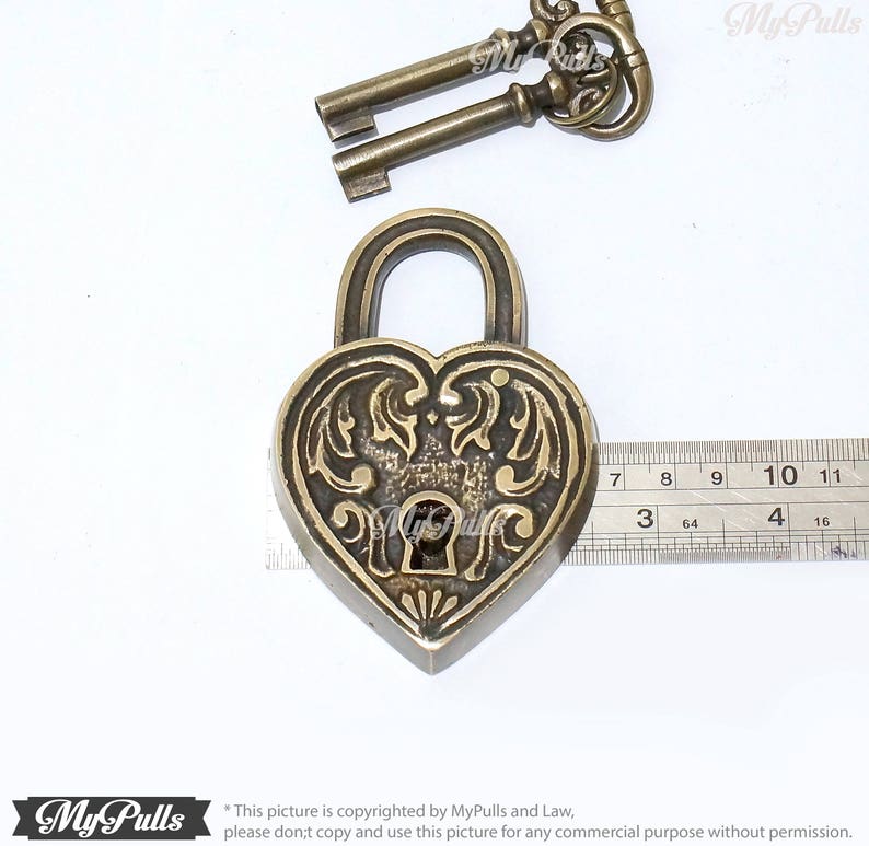 Solid Brass Engraved Love Lock Heart Lock Custom Lock Etsy Norway