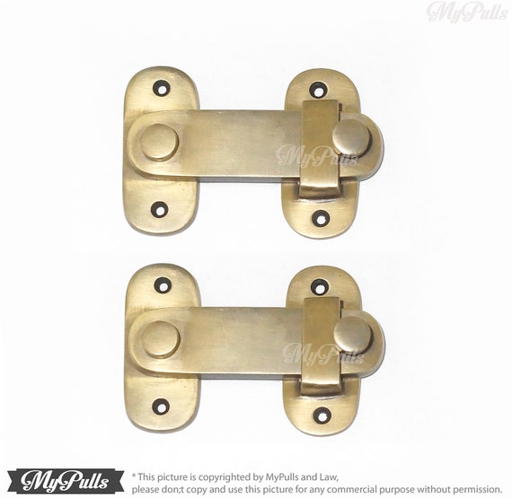 3 92 Inches Solid Brass Retro Country Western Door Latch Etsy