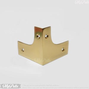 Heavy solid brass corner protectors retro design