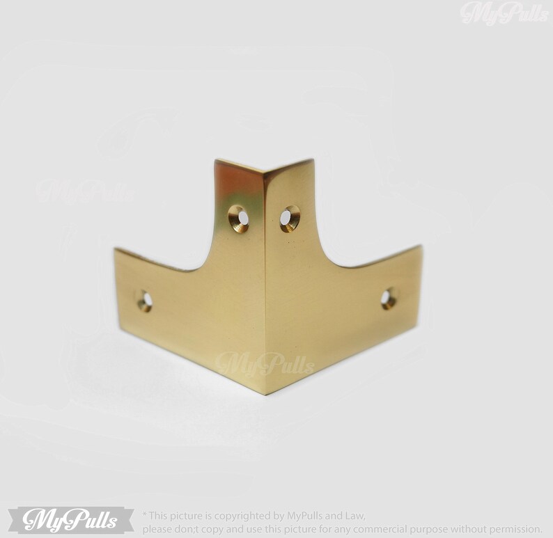 Heavy solid brass corner protectors retro design