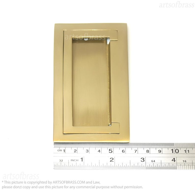 Baldwin grip inspired brass flush pull handle furniture hardware