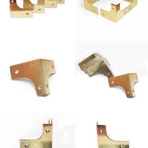 Retro cabinet brass corner protectors gold finish