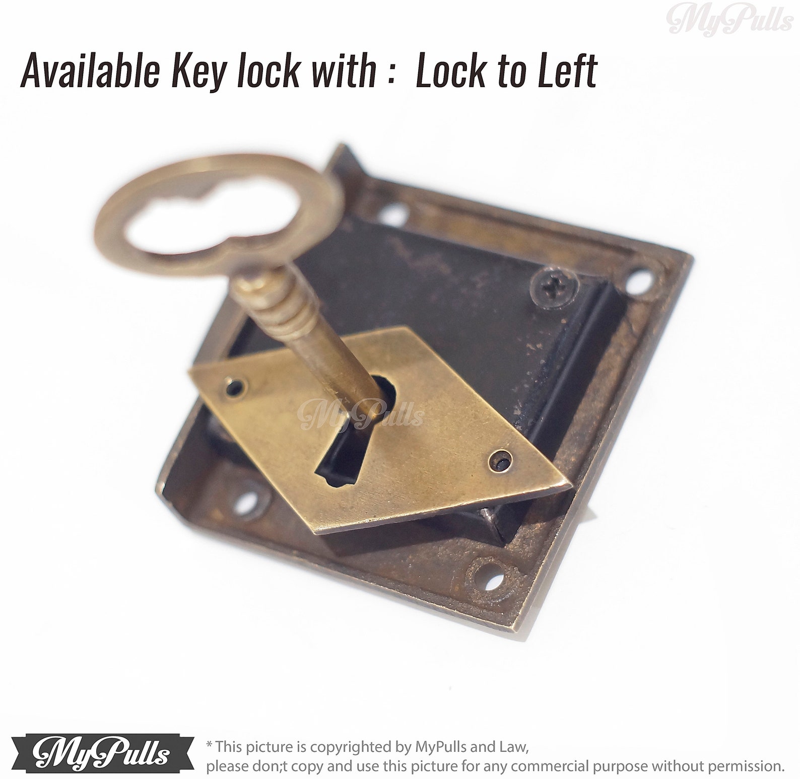 Working Solid Brass Key Lock Set and Skeleton Key With Brass Etsy