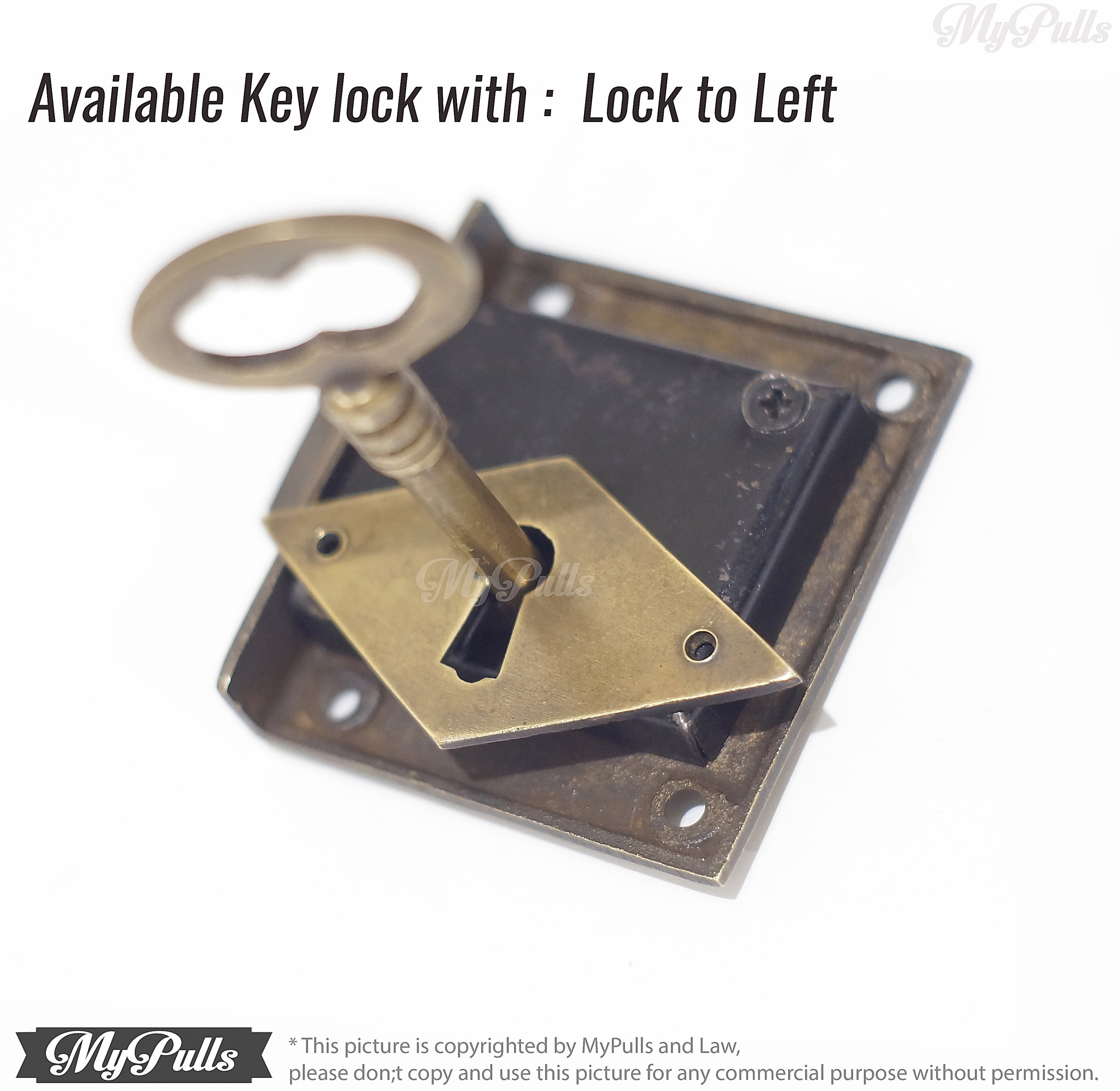 Working Solid Brass Key Lock Set and Skeleton Key With Brass Etsy