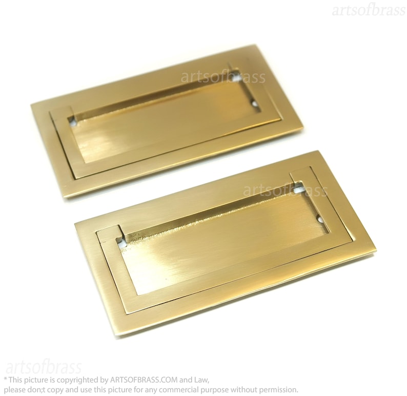 Baldwin style solid brass flush pull handles for sliding doors