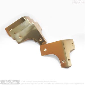 Solid brass trunk corner protectors vintage style