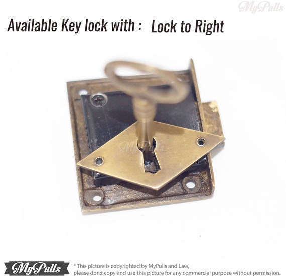 Working Solid Brass Key Lock Set And Skeleton Key With Brass Etsy