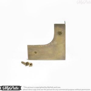 Solid brass corner guards for trunk and storage box