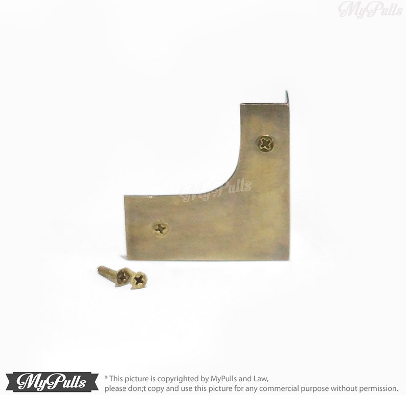 Solid brass corner guards for trunk and storage box