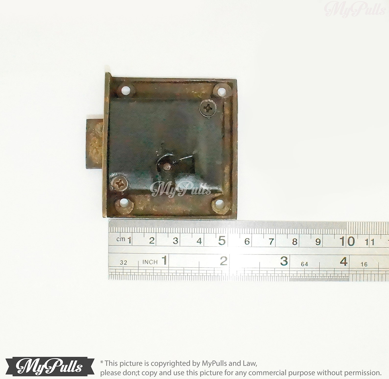 Solid Brass Key Lock Set With Brass Retro Vertical Key Hole Etsy