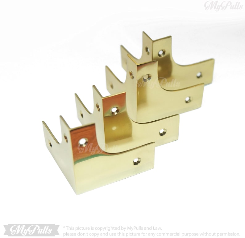 Retro brass corner guards for wooden furniture