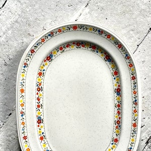 Noritake Oval Platter, Versatone, Happy Talk, Collectible Platter, Floral Serving Tray, Made In Japan, 13x10, Farmhouse Decor