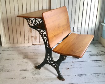 Antique School Desk Etsy